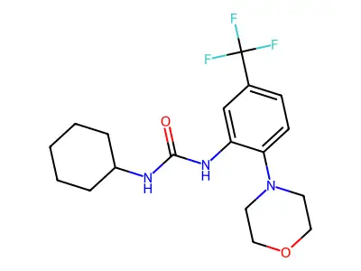 1-(Cyclohexyl)-3-(2-morpholin-4-YL-5-(trifluoromethyl)phenyl)urea structure