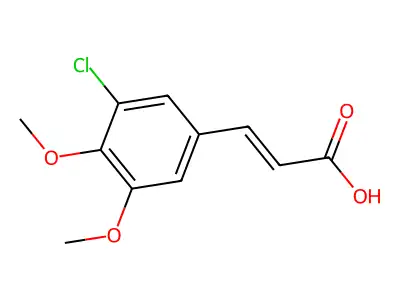 3-(3-Chloro-4,5-dimethoxyphenyl)acrylic acid structure