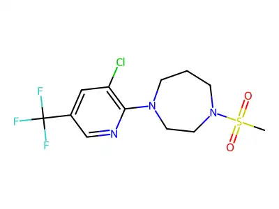1-[3-Chloro-5-(trifluoromethyl)pyridin-2-yl]-4-methanesulfonyl-1,4-diazepane structure