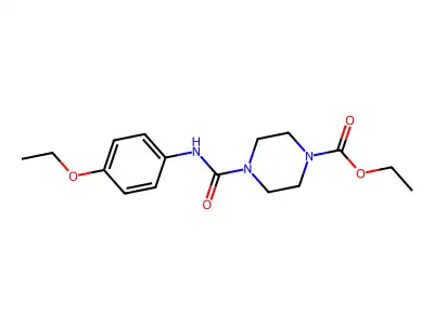 Ethyl 4-[(4-ethoxyphenyl)carbamoyl]piperazine-1-carboxylate structure