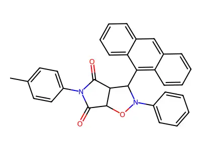 3-(anthracen-9-yl)-5-(4-methylphenyl)-2-phenyldihydro-2H-pyrrolo[3,4-d][1,2]oxazole-4,6(3H,5H)-dione structure