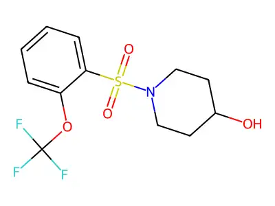 1-[2-(Trifluoromethoxy)phenyl]sulfonylpiperidin-4-ol structure