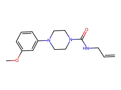 4-(3-Methoxyphenyl)-N-2-propen-1-yl-1-piperazinecarboxamide structure