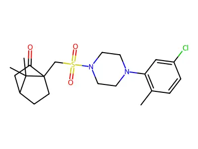 1-(((4-(5-CHLORO-2-METHYLPHENYL)PIPERAZINYL)SULFONYL)METHYL)-7,7-DIMETHYLBICYCLO[2.2.1]HEPTAN-2-ONE structure