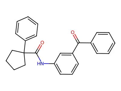 N-(3-benzoylphenyl)-1-phenylcyclopentane-1-carboxamide structure