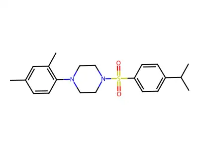 1-(2,4-Dimethylphenyl)-4-[4-(propan-2-yl)benzenesulfonyl]piperazine structure