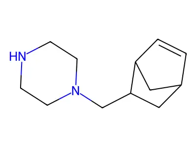 1-(Bicyclo[2.2.1]hept-5-en-2-ylmethyl)piperazine structure