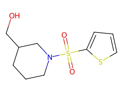 (1-(Thiophen-2-ylsulfonyl)piperidin-3-yl)methanol structure