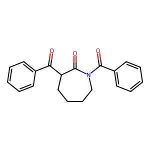 2H-Azepin-2-one, 1,3-dibenzoylhexahydro- structure