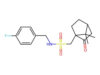1-(7,7-Dimethyl-2-oxobicyclo[2.2.1]heptan-1-yl)-n-(4-fluorobenzyl)methanesulfonamide structure