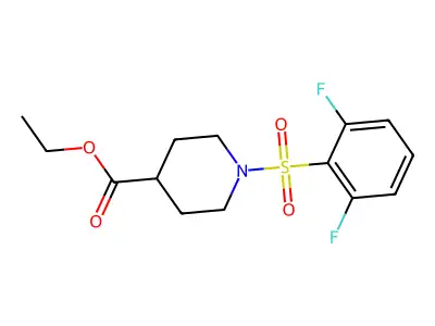Ethyl 1-(2,6-difluorophenyl)sulfonylpiperidine-4-carboxylate structure