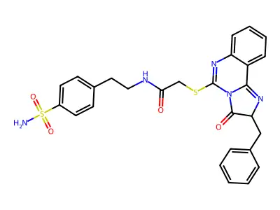 2-({2-benzyl-3-oxo-2H,3H-imidazo[1,2-c]quinazolin-5-yl}sulfanyl)-N-[2-(4-sulfamoylphenyl)ethyl]acetamide structure