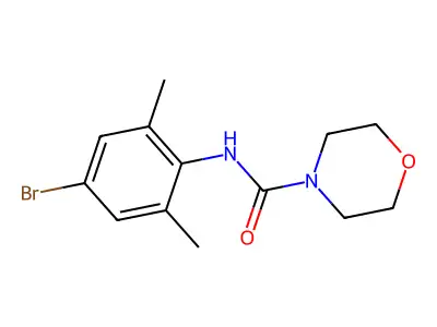 N-(4-bromo-2,6-dimethylphenyl)morpholine-4-carboxamide structure