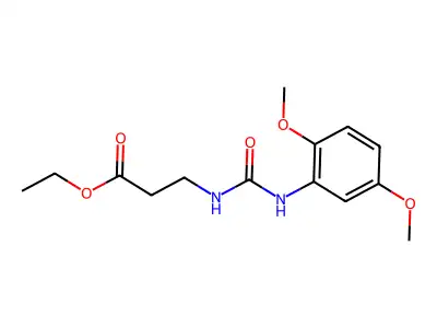 Ethyl 3-((N-(2,5-dimethoxyphenyl)carbamoyl)amino)propanoate structure