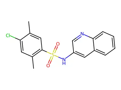4-chloro-2,5-dimethyl-N-quinolin-3-ylbenzenesulfonamide structure