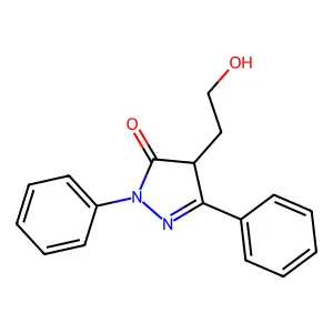 2,4-Dihydro-4-(2-hydroxyethyl)-2,5-diphenyl-3H-pyrazol-3-one structure