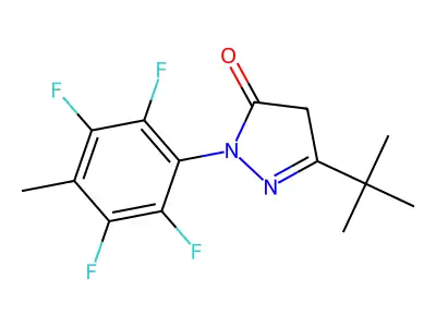 3-(Tert-butyl)-1-(2,3,5,6-tetrafluoro-4-methylphenyl)-2-pyrazolin-5-one structure