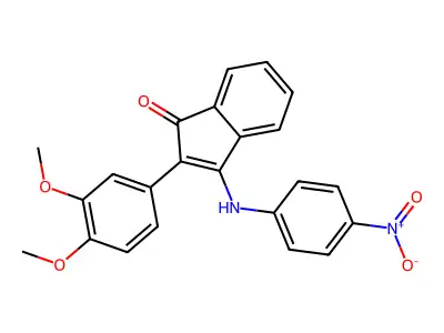 2-(3,4-Dimethoxyphenyl)-3-(4-nitroanilino)inden-1-one structure
