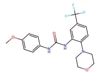 1-(4-Methoxyphenyl)-3-(2-morpholin-4-YL-5-(trifluoromethyl)phenyl)urea structure