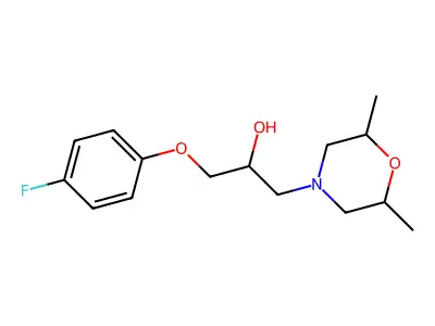 1-(2,6-Dimethylmorpholin-4-yl)-3-(4-fluorophenoxy)propan-2-ol structure