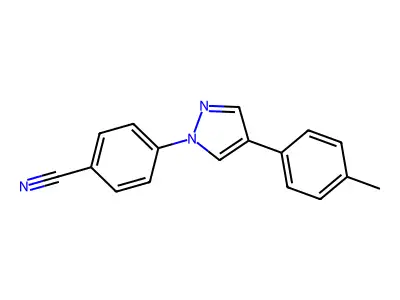 4-(4-(p-Tolyl)-1H-pyrazol-1-yl)benzonitrile structure