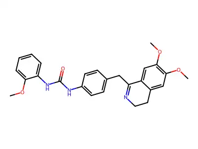 1-(4-((6,7-DIMETHOXY(3,4-DIHYDROISOQUINOLYL))METHYL)PHENYL)-3-(2-METHOXYPHENYL)UREA structure