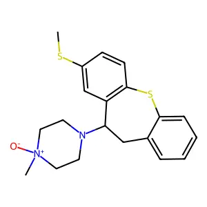 1-(10,11-Dihydro-8-(methylthio)dibenzo(b,f)thiepin-10-yl)-4-methylpiperazine-4-oxide structure