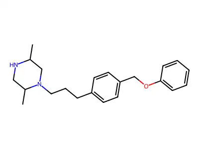 Piperazine, 2,5-dimethyl-1-(3-(p-(phenoxymethyl)phenyl)propyl)- structure
