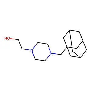 1-Piperazineethanol, 4-(1-adamantylmethyl)- structure