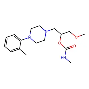 1-Piperazineethanol, alpha-methoxymethyl-4-o-tolyl-, methylcarbamate structure