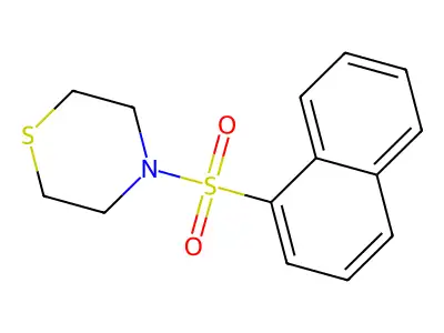 4-Naphthalen-1-ylsulfonylthiomorpholine structure