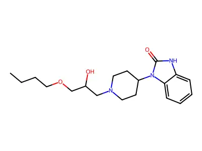 1-(1-(3-butoxy-2-hydroxypropyl)piperidin-4-yl)-1H-benzo[d]imidazol-2(3H)-one structure
