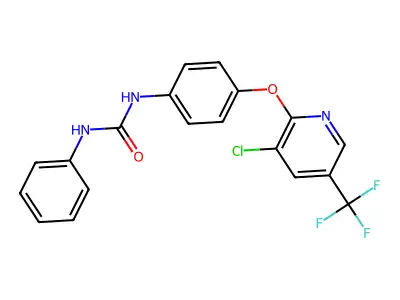 1-[4-[3-Chloro-5-(trifluoromethyl)pyridin-2-yl]oxyphenyl]-3-phenylurea structure
