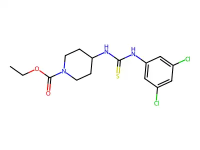 Ethyl 4-(3-(3,5-dichlorophenyl)thioureido)piperidine-1-carboxylate structure