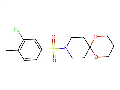9-((3-Chloro-4-methylphenyl)sulfonyl)-1,5-dioxa-9-azaspiro[5.5]undecane structure