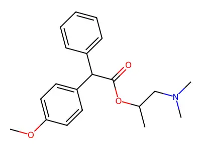 1-(Dimethylamino)propan-2-yl (4-methoxyphenyl)(phenyl)acetate structure