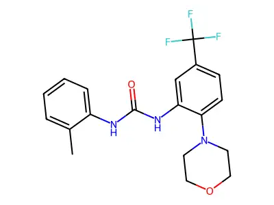 1-(2-Methylphenyl)-3-(2-morpholin-4-YL-5-(trifluoromethyl)phenyl)urea structure
