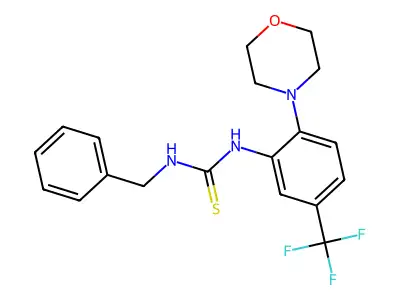 1-(Benzyl)-3-(2-morpholin-4-YL-5-(trifluoromethyl)phenyl)thiourea structure
