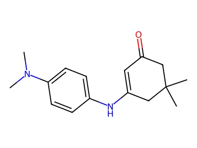3-{[4-(Dimethylamino)phenyl]amino}-5,5-dimethylcyclohex-2-en-1-one structure