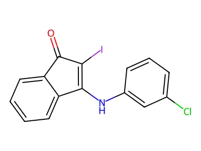 3-(3-Chloroanilino)-2-iodoinden-1-one structure