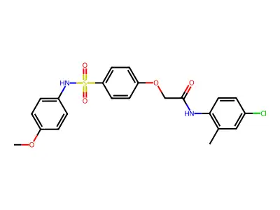 N-(4-Chloro-2-methylphenyl)-2-{4-[(4-methoxyphenyl)sulfamoyl]phenoxy}acetamide structure