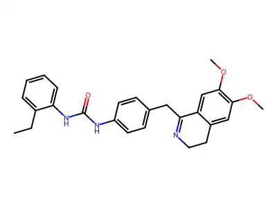 1-(4-((6,7-DIMETHOXY(3,4-DIHYDROISOQUINOLYL))METHYL)PHENYL)-3-(2-ETHYLPHENYL)UREA structure