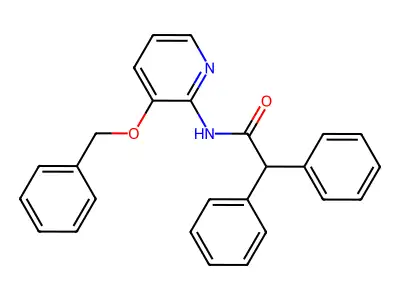 2,2-diphenyl-N-(3-phenylmethoxypyridin-2-yl)acetamide structure