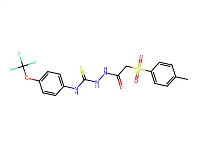 1-(2-((4-METHYLPHENYL)SULFONYL)ACETYL)-4-(4-(TRIFLUOROMETHOXY)PHENYL)THIOSEMICARBAZIDE structure