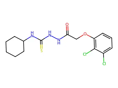 1-Cyclohexyl-3-[[2-(2,3-dichlorophenoxy)acetyl]amino]thiourea structure