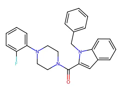 4-(2-Fluorophenyl)piperazinyl 1-benzylindol-2-YL ketone structure