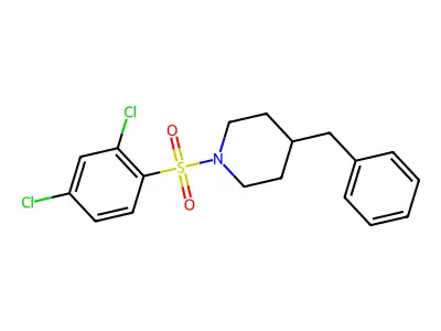 4-Benzyl-1-(2,4-dichlorophenyl)sulfonylpiperidine structure
