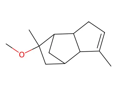 (3aR,4R,6R,7R,7aS)-6-methoxy-3,4,6,7-tetramethyl-1,3a,4,5,7,7a-hexahydroindene structure