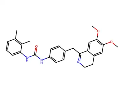 1-(4-((6,7-DIMETHOXY(3,4-DIHYDROISOQUINOLYL))METHYL)PHENYL)-3-(2,3-DIMETHYLPHENYL)UREA structure