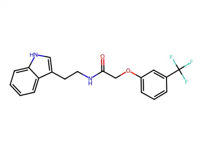 N-[2-(1H-indol-3-yl)ethyl]-2-[3-(trifluoromethyl)phenoxy]acetamide structure